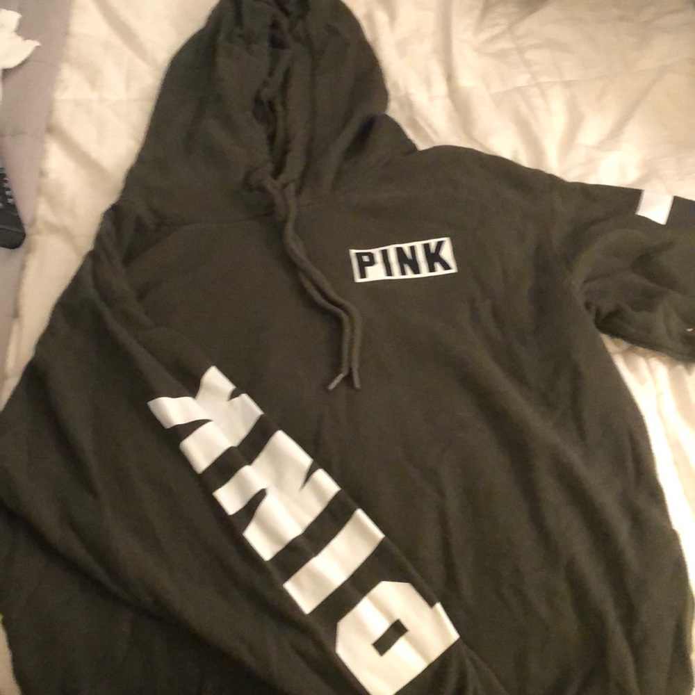 Pink army green/gray hoodie